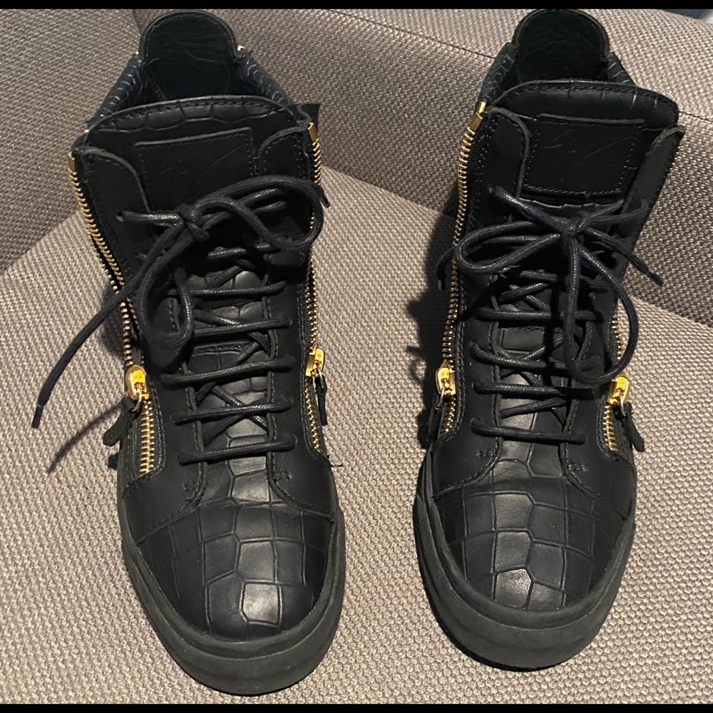 Giuseppe Sneakers Kriss Black crocodile leather
